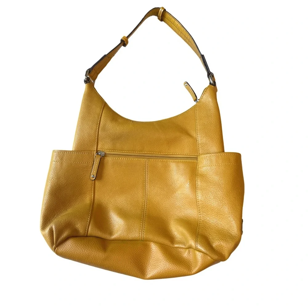 Tignanello Yellow Hobo Bag with Soft Slouchy Design